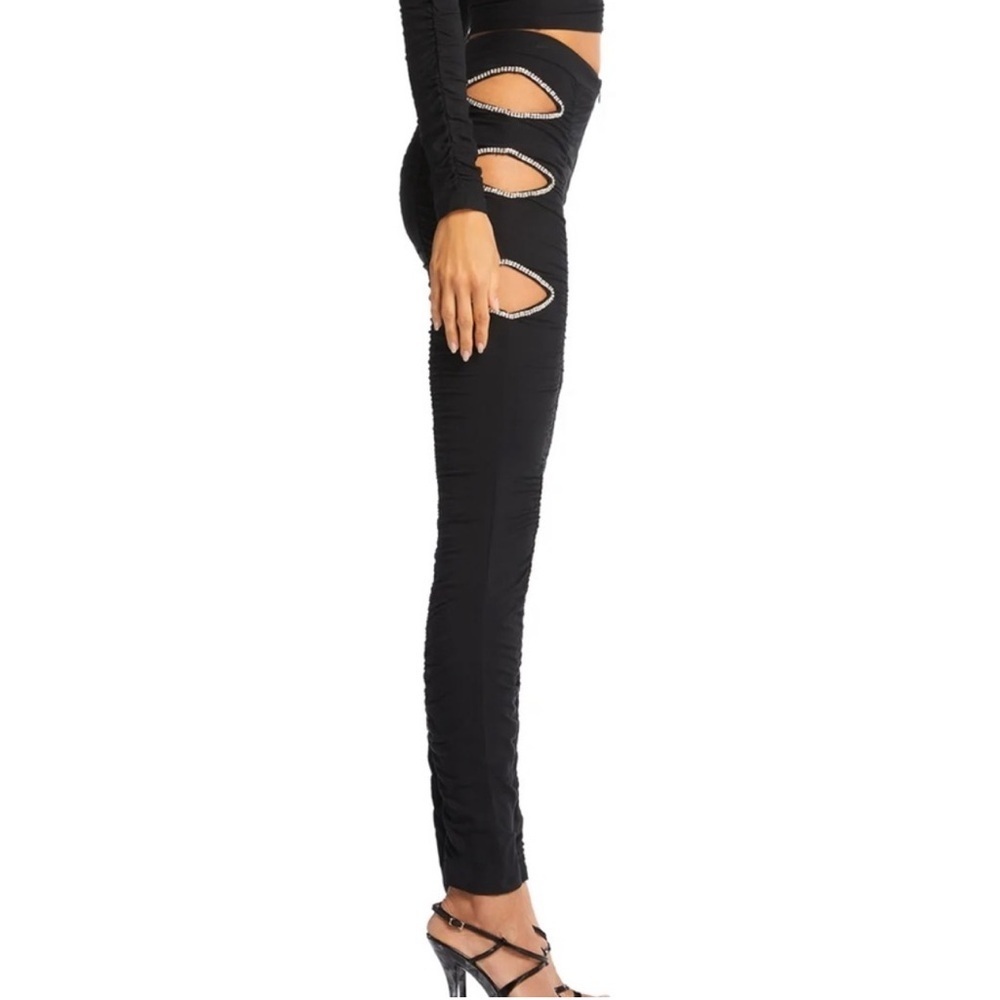 NWT I.AM.GIA Women’s Black Lovedoll Rhinestone Diamond
Ruched Skinny Pants - Picture 4 of 11
